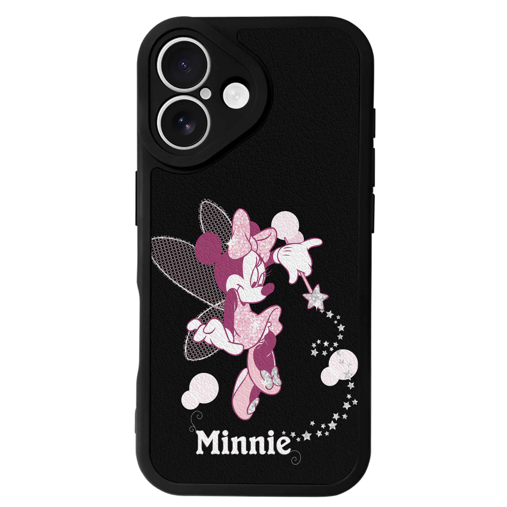 （画像用） ミッキーマウス Mickey Mouse 【iPhone 16シリーズ対応】シリコンスマホケース（レザー調） 材質：シリコン